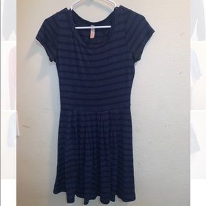 Dark Blue Striped Dress